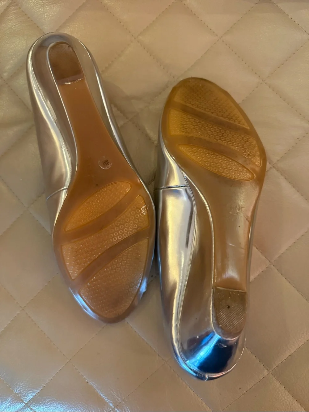 Alfani Metallic silver Peep-Toe Heels